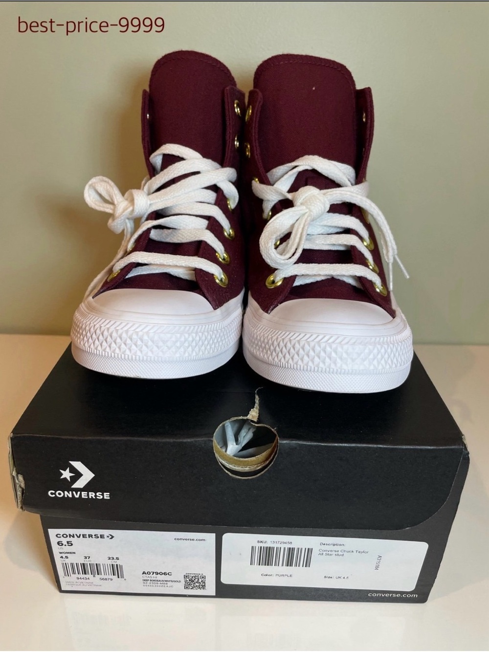 NIB - Converse - Size W6.5/ M5 - Chuck Taylor All Star Studded A07906C sneakers - Picture 3 of 11